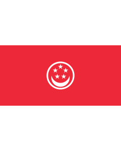 Bandera: Civil Ensign of Singapore |  bandera paisaje | 2.16m² | 100x200cm 