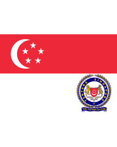 Flag: Singapore Armed Forces |  landscape flag | 1.35m² | 14.5sqft | 90x150cm | 3x5ft 