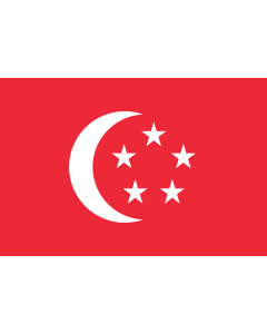 Flag: The standard used by the President of Singapore |  landscape flag | 2.16m² | 23sqft | 120x180cm | 4x6ft 