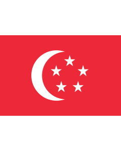 Flag: The standard used by the President of Singapore |  landscape flag | 2.16m² | 23sqft | 120x180cm | 4x6ft 