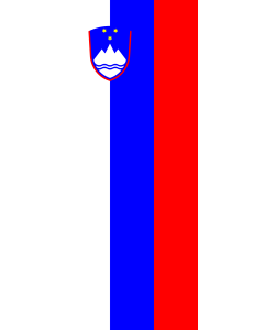 Vertical Hanging Beam Flag: Slovenia |  portrait flag | 3.5m² | 38sqft | 300x120cm | 10x4ft 