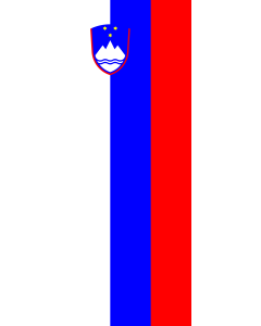 Vertical Hanging Beam Flag: Slovenia |  portrait flag | 6m² | 64sqft | 400x150cm | 13x5ft 