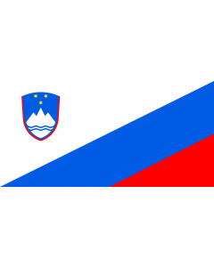 Flag: Proposed national flag of Slovenia  2003 |  landscape flag | 1.35m² | 14.5sqft | 80x160cm | 30x60inch 