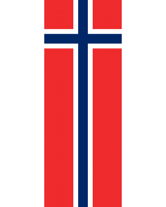 Bandiera: Vertical striscione banner Svalbard e Jan Mayen |  bandiera ritratto | 6m² | 400x150cm 