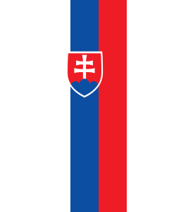 Bandera: Bandera vertical con potencia Eslovaquia |  bandera vertical | 3.5m² | 300x120cm 