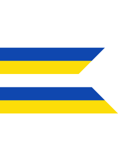 Flag: Humenné city |  landscape flag | 1.35m² | 14.5sqft | 90x150cm | 3x5ft 