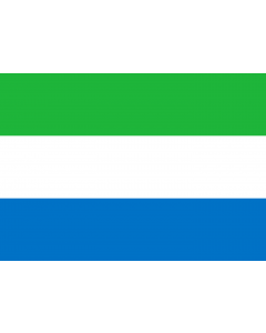 Flag: Sierra Leone |  landscape flag | 0.7m² | 7.5sqft | 70x100cm | 2x3ft 