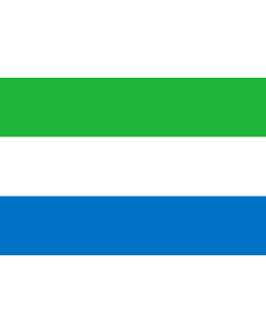Flag: Sierra Leone |  landscape flag | 0.375m² | 4sqft | 50x75cm | 1.5x2.5ft 