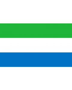 Flag: Sierra Leone |  landscape flag | 1.35m² | 14.5sqft | 90x150cm | 3x5ft 