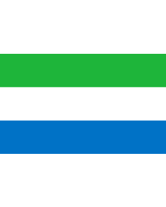 Table-Flag / Desk-Flag: Sierra Leone 15x25cm