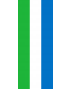 Vertical Hanging Beam Flag: Sierra Leone |  portrait flag | 3.5m² | 38sqft | 300x120cm | 10x4ft 