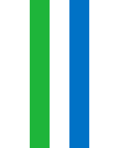 Vertical Hanging Swivel Crossbar Banner Flag: Sierra Leone |  portrait flag | 3.5m² | 38sqft | 300x120cm | 10x4ft 