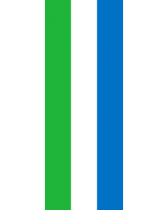 Vertical Hanging Beam Flag: Sierra Leone |  portrait flag | 6m² | 64sqft | 400x150cm | 13x5ft 