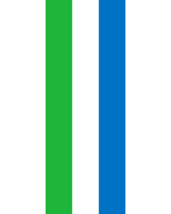 Vertical Hanging Swivel Crossbar Banner Flag: Sierra Leone |  portrait flag | 6m² | 64sqft | 400x150cm | 13x5ft 