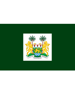 Bandera de  President of Sierra Leone | Standard of the President of Sierra Leone |  bandera horizontal | 2.16m² | 120x180cm 