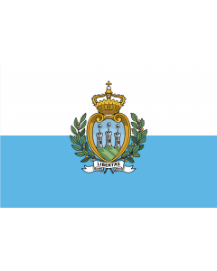 Flag: San Marino |  landscape flag | 0.96m² | 10sqft | 80x120cm | 2.5x4ft 