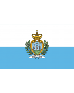 Flag: San Marino |  landscape flag | 2.4m² | 26sqft | 120x200cm | 4x7ft 