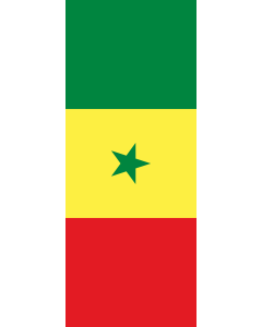 Vertical Hanging Swivel Crossbar Banner Flag: Senegal |  portrait flag | 3.5m² | 38sqft | 300x120cm | 10x4ft 