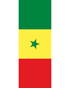 Bandera: Senegal |  bandera vertical | 6m² | 400x150cm 