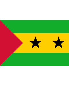 Bandera: Santo Tomé y Príncipe |  bandera paisaje | 0.375m² | 50x75cm 
