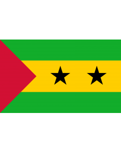 Flag: Sao Tome and Principe |  landscape flag | 1.35m² | 14.5sqft | 90x150cm | 3x5ft 