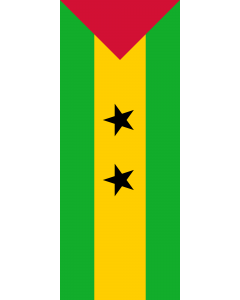 Vertical Hanging Beam Flag: Sao Tome and Principe |  portrait flag | 3.5m² | 38sqft | 300x120cm | 10x4ft 