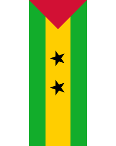 Vertical Hanging Beam Flag: Sao Tome and Principe |  portrait flag | 3.5m² | 38sqft | 300x120cm | 10x4ft 