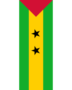 Vertical Hanging Beam Flag: Sao Tome and Principe |  portrait flag | 6m² | 64sqft | 400x150cm | 13x5ft 
