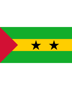 Bandera de  MLSTP | En Movement for the Liberation of São Tomé and Príncipe/Social Democratic Party | Movimento de Libertação de São Tomé e Príncipe/Partido Social Democrat |  bandera horizontal | 1.35m² | 80x160cm 
