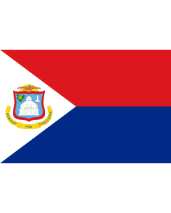 Flag: Sint Maarten |  landscape flag | 0.375m² | 4sqft | 50x75cm | 1.5x2.5ft 