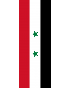 Ausleger-Flagge:  Syrien  |  Hochformat Fahne | 6m² | 400x150cm 