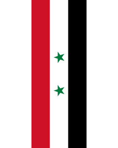 Bandera: Bandera vertical con manga cerrada para potencia Siria |  bandera vertical | 6m² | 400x150cm 
