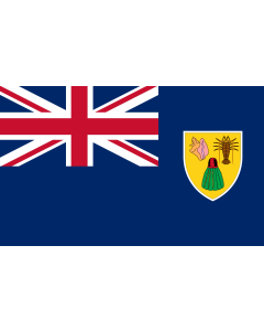 Flag: Turks and Caicos Islands |  landscape flag | 1.35m² | 14.5sqft | 90x150cm | 3x5ft 