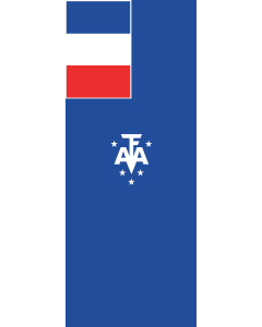 Drapeau: Terres australes et antarctiques françaises |  portrait flag | 3.5m² | 300x120cm 