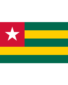 Flagge: XXL+ Togo  |  Querformat Fahne | 3.75m² | 150x250cm 