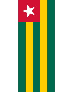 Vertical Hanging Beam Flag: Togo |  portrait flag | 3.5m² | 38sqft | 300x120cm | 10x4ft 