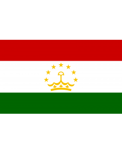 Flag: Tajikistan |  landscape flag | 1.35m² | 14.5sqft | 90x150cm | 3x5ft 