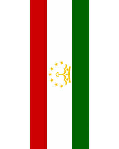 Flag: Tajikistan |  portrait flag | 3.5m² | 38sqft | 300x120cm | 10x4ft 