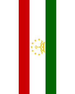 Vertical Hanging Beam Flag: Tajikistan |  portrait flag | 3.5m² | 38sqft | 300x120cm | 10x4ft 