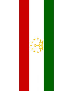 Flag: Tajikistan |  portrait flag | 6m² | 64sqft | 400x150cm | 13x5ft 