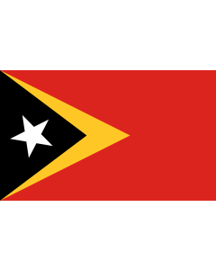 Flag: Timor-Leste |  landscape flag | 1.35m² | 14.5sqft | 90x150cm | 3x5ft 