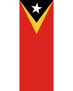 Vertical Hanging Beam Flag: Timor-Leste |  portrait flag | 6m² | 64sqft | 400x150cm | 13x5ft 