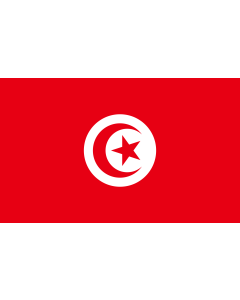 Flag: Tunisia |  landscape flag | 1.35m² | 14.5sqft | 90x150cm | 3x5ft 