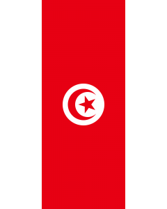 Bandiera: Vertical striscione banner Tunisia |  bandiera ritratto | 3.5m² | 300x120cm 