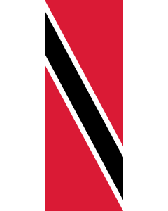 Vertical Hanging Swivel Crossbar Banner Flag: Trinidad and Tobago |  portrait flag | 6m² | 64sqft | 400x150cm | 13x5ft 