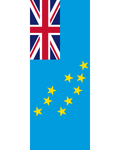 Bandera de Bandera vertical con manga cerrada para potencia  Tuvalu |  bandera vertical | 3.5m² | 300x120cm 