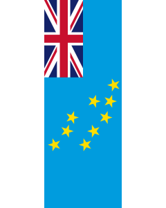 Bandera de  Tuvalu |  bandera vertical | 6m² | 400x150cm 