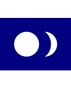 Flag: Blue Ground |  landscape flag | 1.35m² | 14.5sqft | 100x130cm | 40x50inch 