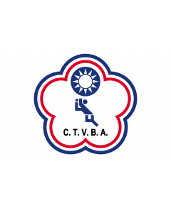 Flag: Chinese Taipei Volleyball Association |  landscape flag | 1.35m² | 14.5sqft | 90x150cm | 3x5ft 