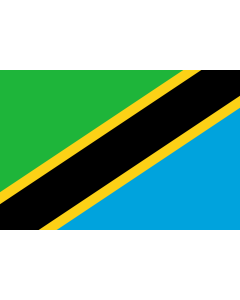 Flag: Tanzania, United Republic of |  landscape flag | 0.375m² | 4sqft | 50x75cm | 1.5x2.5ft 